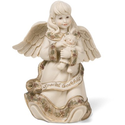 Pavilion Gift Company - Special Godchild Angel - 4.5" Angel with Doll - Decorative Objects