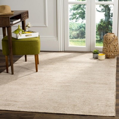 Hand-Knotted Gray Wool & Viscose Blend 5' x 8' Area Rug
