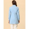INSPIRE CHIC Women's Stand Collar Double Breasted Slant Pockets Trendy Outwear Winter Coat - 4 of 4