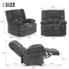CAVINAS Recliner Sofa Chair with Side Pocket and Long Foot Rest,Adjustable Single Sofa with Soft Cushion Seat,Recliner Couch for Living Room - 2 of 4