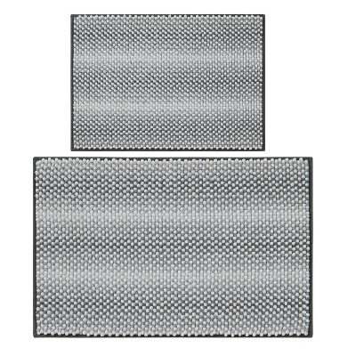 LunaLulinlk Textured Grey 15 Piece Shower Curtain
