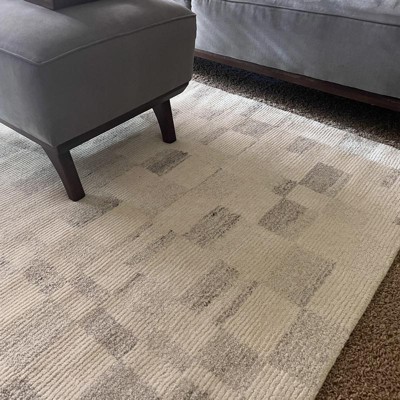 Irregular Checkerboard Tufted Rug Cream - Threshold™ Designed With ...