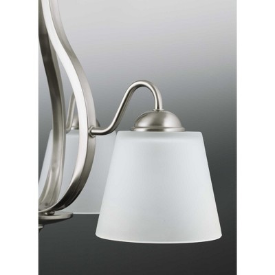 Arden Brushed Nickel 2-Light Flush Mount with Linen Shade