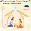Costway 4 Ft Lighted Nativity Scene with 272 Warm & Cold White LED Lights, Ground Stakes - 3 of 4