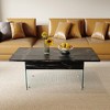 ORRD 43.3" Lift Top Coffee Table with Storage, Black Marble Glass, Space Saving for Living Room Office，Natural Wood - 3 of 4