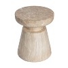 Christopher Knight Home Heike Outdoor Modern Travertine Lightweight Concrete Side Table - 4 of 4
