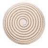 bali & pari Nequiel Seagrass and Woven Rope Ottoman Footstool White/Natural Brown: Cotton Upholstery, No Assembly Required - 4 of 4