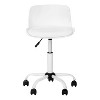 Monarch Specialties Office Chair Adjustable Height Swivel Ergonomic Computer Desk Work Juvenile Metal Pu Leather Look White Contemporary Modern - 2 of 4