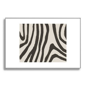 Megan Galante Painted Zebra Metal Framed Art Print - Deny Designs - 1 of 4