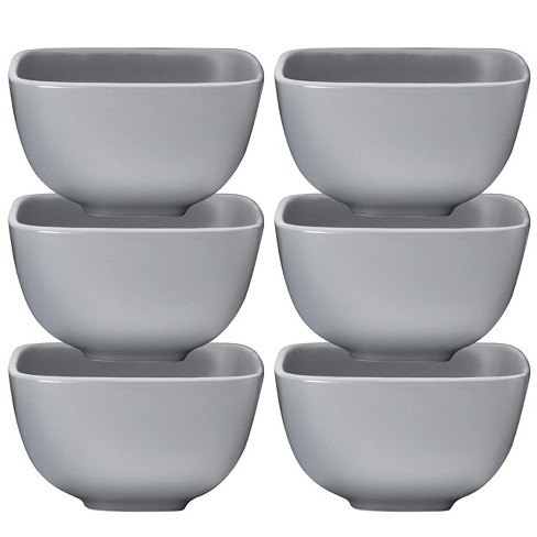 Bruntmor 26 Oz Ceramic Square Soup Bowl, Set Of 6 Gray : Target