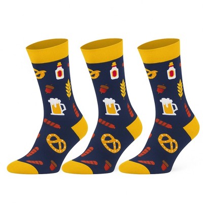 Funny Food Socks for Men and Women 3 Pairs Colorful Novelty Crew Socks Cotton Unisex Fit
