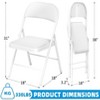 SKONYON 6 Pack Folding Chairs Portable Padded Office Kitchen Dining Chairs - 3 of 4