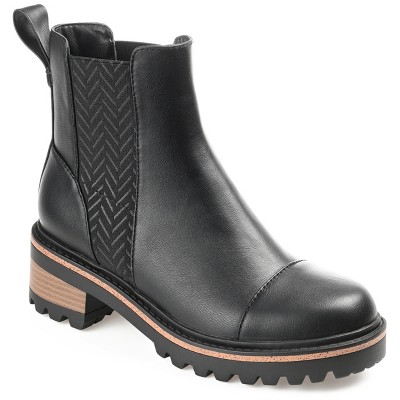 Journee Collection Womens Mirette Pull On Stacked Heel Booties