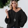 6Pcs Women Long Sweater Necklace Silver Plated Rhinestone Flower Tassel Pendant Neckace Jewelry Women Gifts - 3 of 4