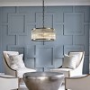 ALOADECOR Modern Glam Glass Drum Chandelier Contemporary Hanging Light For Living Room Entryway Bedroom - 3 of 4