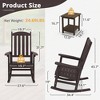 Arceso Outdoor Rocking Chairs Set, 1 Chairs & 1 Table HDPS Poly Rocking Chair, All Weather Resistant, Heavy Duty Rocker Chair For Patio, Lawn, Garden - 3 of 4