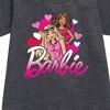 - Barbie - BFF Hearts Graphic Short Sleeve Fleece Dress - 2 of 3