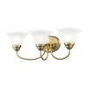Livex Lighting Edgemont 3 - Light Vanity in  Antique Brass - 3 of 4