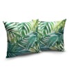 Green Tropical Leaves Throw Pillow Covers Summer Palm Leaf Pillow Covers 18x18 Set of 2 Monstera Plant - 3 of 3