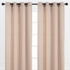 Chanasya 2pk Silky Lightweight Velvet Textured Sheer Window Curtain Panels - Set of 2 - 3 of 4