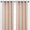 Chanasya 2pk Silky Lightweight Velvet Textured Sheer Window Curtain Panels - Set of 2 - image 3 of 4