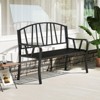 Tangkula 51" Metal Garden Bench Patio Slatted Bench for 2-3 People & Park-Style Loveseat - 2 of 4
