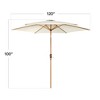 Best Choice Products 10ft Outdoor Woodgrain Pattern Steel Market Patio Umbrella w/ Crank, Tilt - 2 of 4