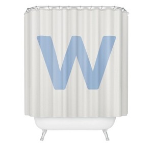 Deny Designs April Lane Art Block Monogram Shower Curtain - 1 of 3