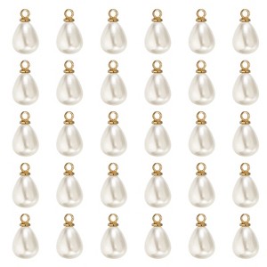 Unique Bargains Metal Bulk Elegant DIY Crafts Jewelry Making Pearl Pendant 50 Pcs - 1 of 4