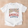 Simply Sage Market Women's Coquette Patriotic Cherries Short Sleeve Garment Dyed Tee - 3 of 4