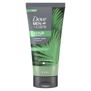 Dove Men+Care Body & Face Scrub with Plant-Based Moisturizers - Coastal Cedar & Bergamot - 9oz - 1 of 4