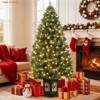 4.5FT Pre-Lit Artificial Christmas Tree w/ 300 LED Lights, Green Full Xmas Tree with 8 Lighting Modes, Hinged Design, 460 Branch Tips - 2 of 4