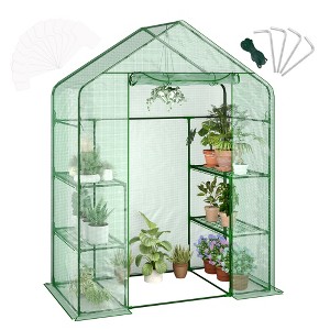 Greenhouses for Outdoors with Shelves, Portable Greenhouse, Walk-in Green Houses for Seedling Flowers Growing - 1 of 4
