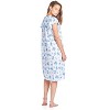 Casual Nights Women's Cotton Short Sleeve Sleep Dress, Nightshirt, Nightgown - 4 of 4