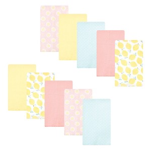 Luvable Friends Hudson Baby Flannel Burp Cloths 10pk Set - 1 of 2