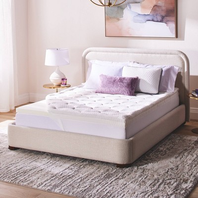 Twin White Memory Foam and Bamboo Mattress Topper