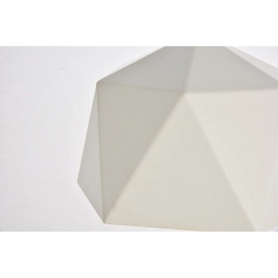 Arden Frosted White and Gold Geometric Pendant Light
