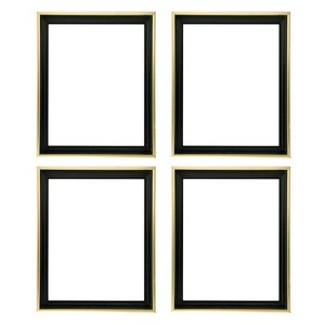 Creative Mark Illusions Floater Frames - Walnut/Gold - 4 Pack of ¾’’ Deep Floating Frames for Stretched Canvas Paintings, Artwork, and More - 1 of 4