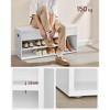 VASAGLE Shoe Storage Bench with Cushioned Seat and Hidden Compartments, Hallway Organizer with Shelves, Cloud White - 3 of 4