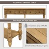 Elegant Solid Wood Console Table with Two Storage Drawers and Shelf - 4 of 4