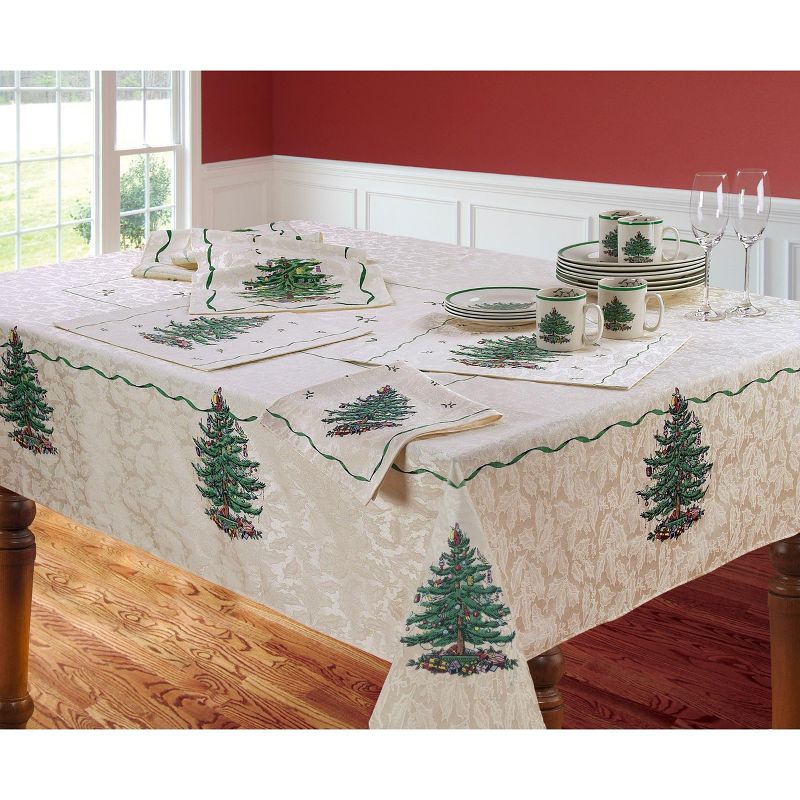 Avanti Linens Spode Tree Green 52 x70 Tablecloth, 2 of 4