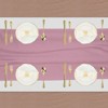 Unique Bargains  Light Elegant Romantic Chiffon Table Runner 27.5" x 118" 2 Pcs - 3 of 4