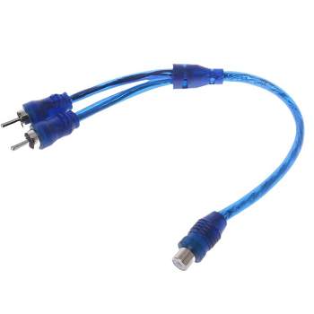 Sanoxy RCA Audio Jack Cable Y Adapter Splitter 1 Female to 2 Male Plug