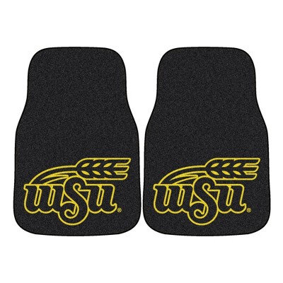 NCAA University of Wichita State Shockers Carpet Car Mat Set - 2pc