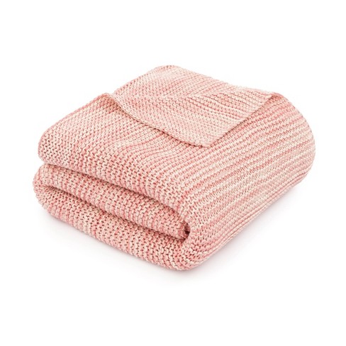 Saturday Park Knitted Throw 50x70 Pink