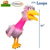 Living Puppets: Loops The Pink Bird - 21" Plush Hand Puppet, Handmade Pal - 2 of 4