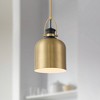 Possini Euro Design Lenoir 7 1/2" Modern Pendant Ceiling Light Fixture Dining Room Over Table Kitchen Island Foyer Hanging Black Brushed Gold Mini - 2 of 4