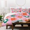 Deny Designs Twin/ Twin Extra Long Insvy Design Studio Cocoa Cookies Duvet Cover and Pillow Sham Green - 3 of 4