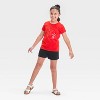Girls' Short Sleeve Valentine's Day 'Hugging Hearts' Graphic T-Shirt - Cat & Jack™ Red - 4 of 4