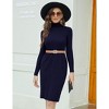 Clearlove Women's Bodycon Sweater Dress Slim Fit Turtleneck Long Sleeve Sweater Dress - 2 of 4